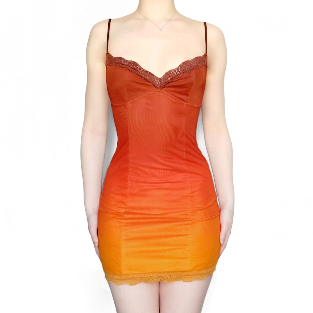 I.AM.GIA Dress Small Red & Orange Sunset Authentic Gianna Cami Dress